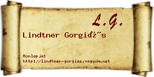 Lindtner Gorgiás névjegykártya
